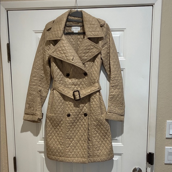 Club Monaco Quilted Tan Double-Breasted Women's coat - Picture 1 of 7